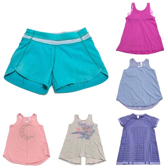 Ivivva Other - Ivivva 6 Piece Bundle Speedy Shorts Racerback Tank Sports Bra Seamless Logo Tee